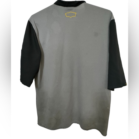 Vintage D Black & Gray True Mechanic Button Down Work Shirt STAINED Men’s M - Picture 2 of 8